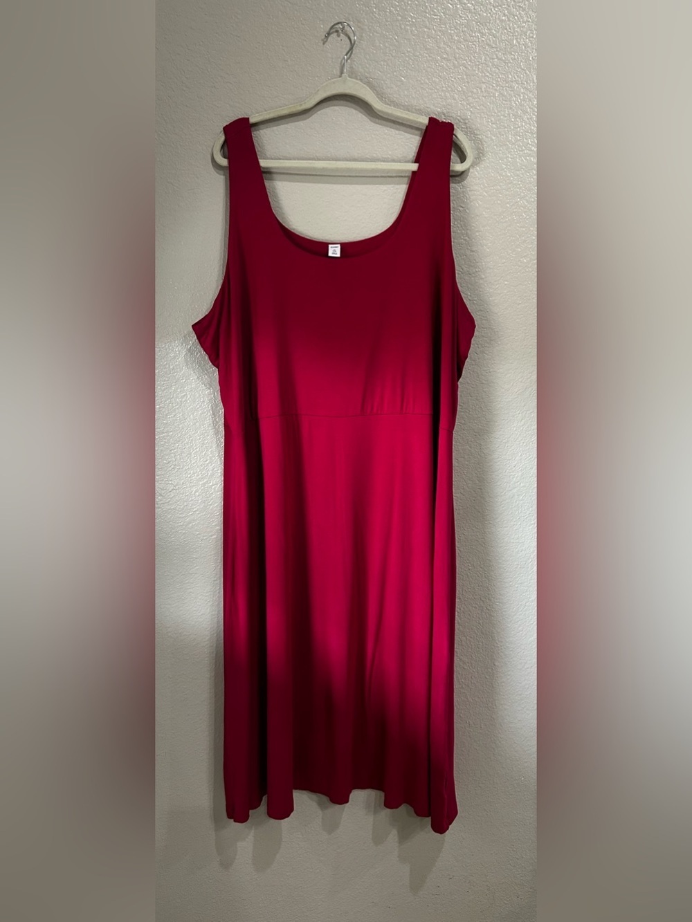 Old Navy Magenta Scoop Neck Midi Dress Sleeveless Plus Sz 4X Casual Chic TC0128